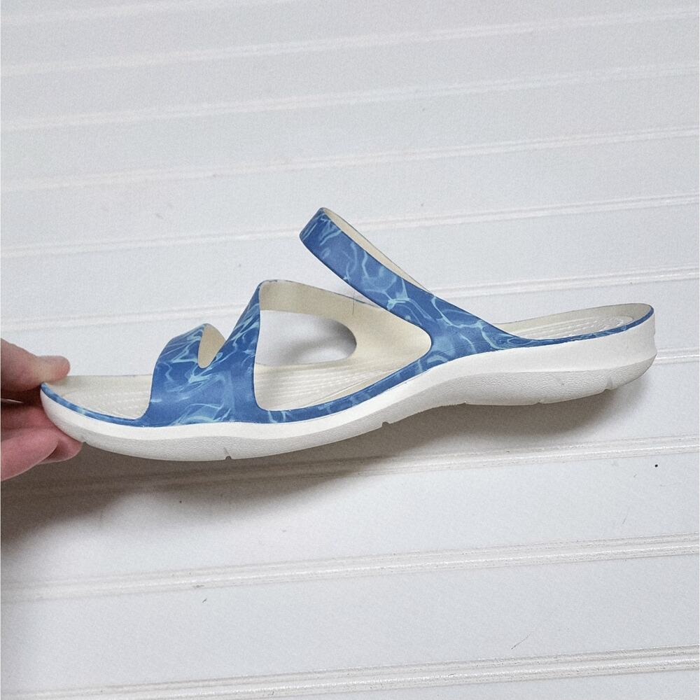 Crocs Women's Swiftwater Sandals Size 10 Blue & White - Picture 6 of 10